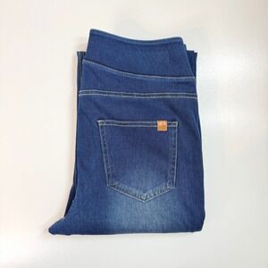 NWT Halara Flex High Waisted Pockets Baggy Wide Leg Washed Blue Casual Jeans SP